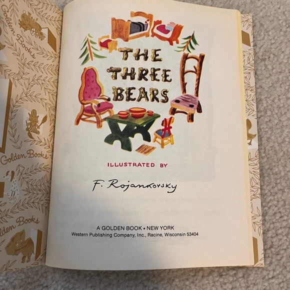 The Three Bears Vintage Little Golden Book - Picture 6 of 6